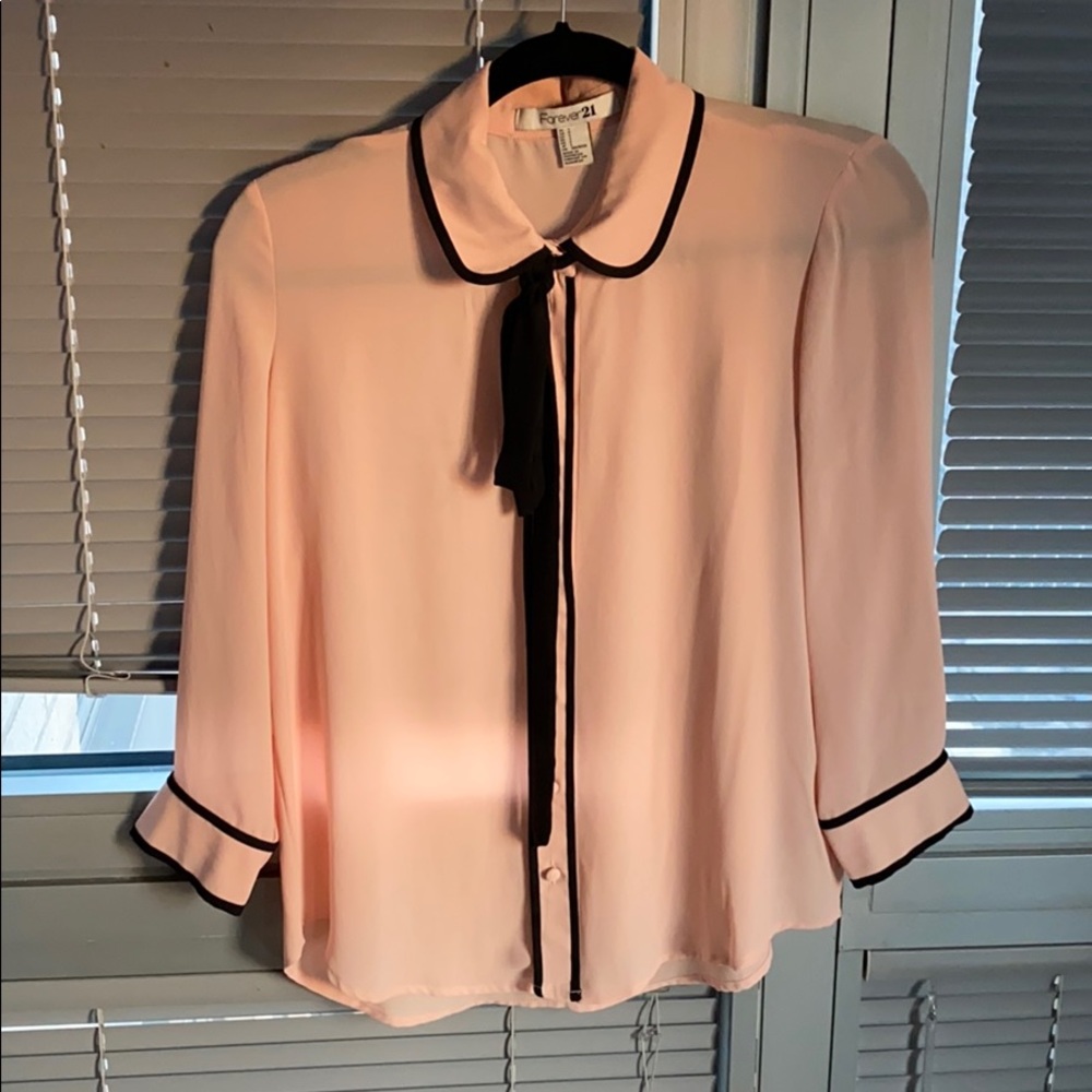 Blush Pink F21 Chiffon Blouse S
